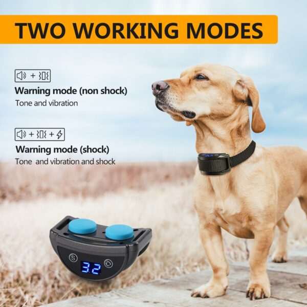 Bark Shock Collar for Dogs Automatic Quick Bark Stop Collar 45 Days Ultra Long Working Time LED Display 3-Function Mode T/V/S - Image 9