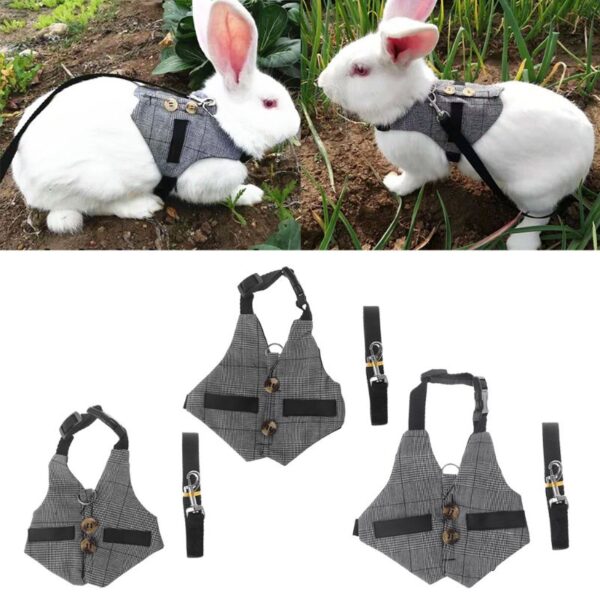 Multipurpose Rabbit Harness Small Pet Leash Chinchillas Vest Clothes