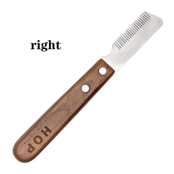 Professional Grooming Dog Comb Stainless Steel Wooden Handle Stripping Knife Pet Hair Remover Pluck Excess Undercoat accessories - Image 8