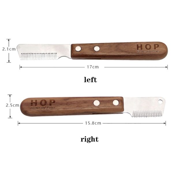 Professional Grooming Dog Comb Stainless Steel Wooden Handle Stripping Knife Pet Hair Remover Pluck Excess Undercoat accessories - Image 4