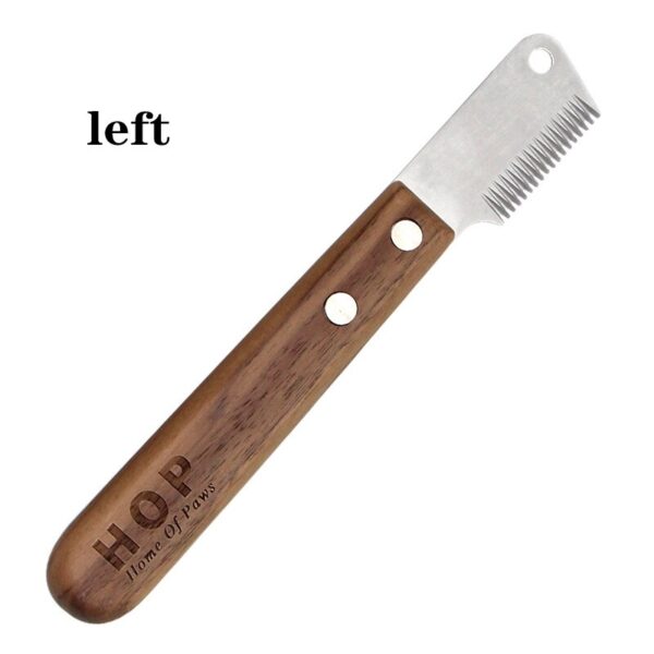 Professional Grooming Dog Comb Stainless Steel Wooden Handle Stripping Knife Pet Hair Remover Pluck Excess Undercoat accessories - Image 3