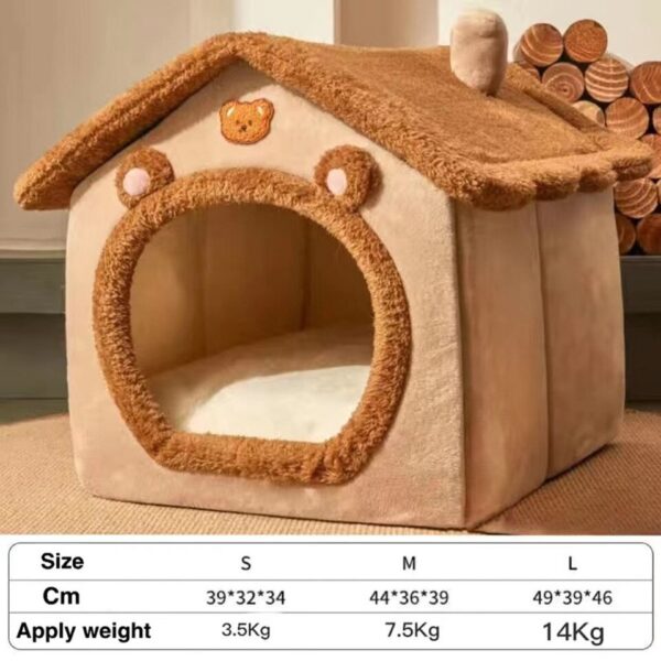 Large capacity new cat kennel Four Seasons General kennel winter warm house type dog kennel cat house removable winter cat pet s - Image 9