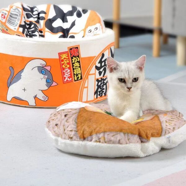 Pet Bed Instant Noodle Dog Bed Warm Kennel Cat House Winter Cat Beds Cushion Creative Plush Dogs House Pets Nest Removable Cover - Image 6