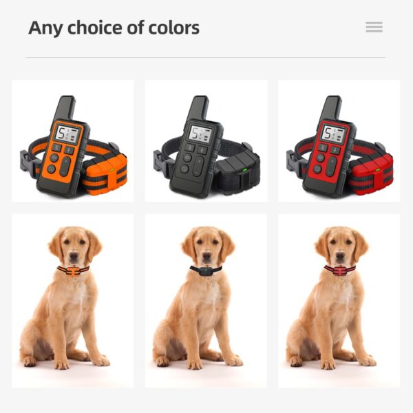 Electric Dog Training Collar Waterproof Pet Remote Control Rechargeable 500m training dogs collars with Shock Vibration Sound - Image 3