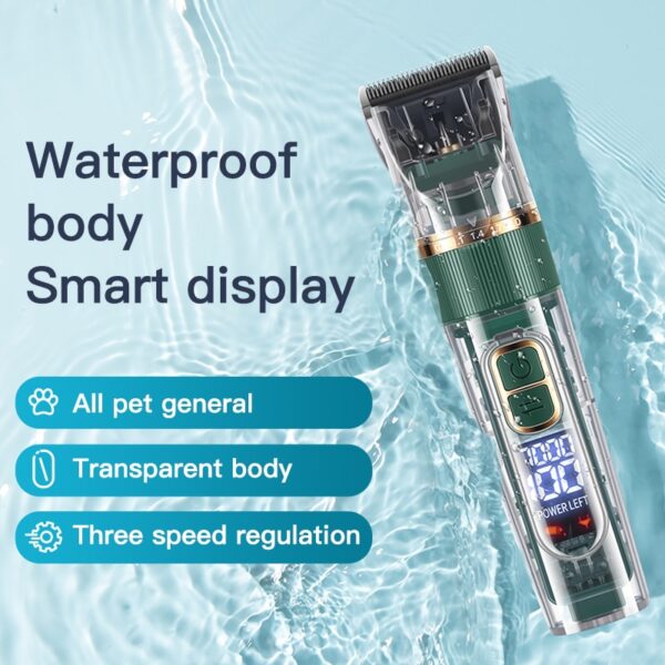 Pet Dog And Cat Electric Hair Clipper Beauty Clipper Shaver Full Set Of Waterproof Multifunctional Pet Cleaning Supplies - Image 5