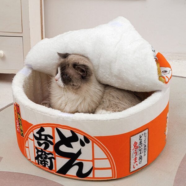 Pet Bed Instant Noodle Dog Bed Warm Kennel Cat House Winter Cat Beds Cushion Creative Plush Dogs House Pets Nest Removable Cover - Image 7