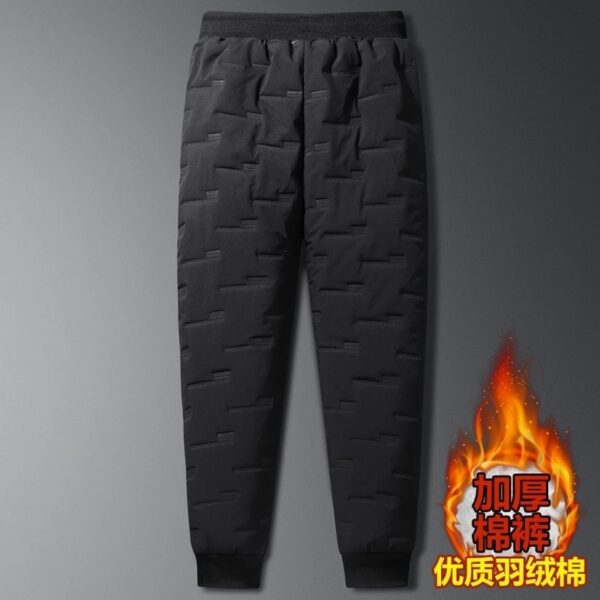 New Winter High Quality Pant Male Warm Thicken Down Trouser Men Casual Pants Mens Down Cotton Trousers Men - Image 3