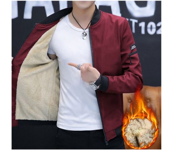 Men Bomber Zipper Jacket Winter Male Fleece Warm Coats Casual Streetwear Hip Hop Slim Fit Pilot Jackets Mens Clothing - Image 13