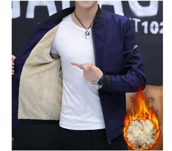 Men Bomber Zipper Jacket Winter Male Fleece Warm Coats Casual Streetwear Hip Hop Slim Fit Pilot Jackets Mens Clothing - Image 19